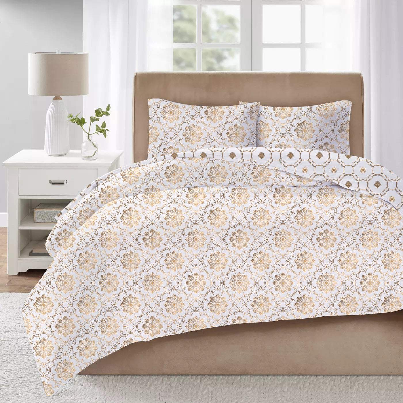 Azure Printed Comforter Set for sale