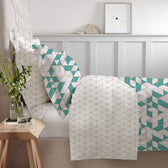  Triangle Printed Sparkle Comforter Set