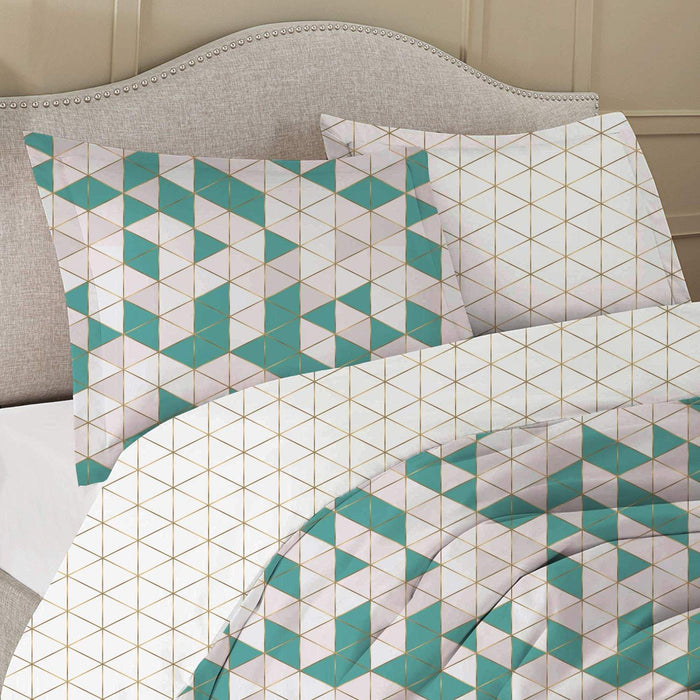 Buy King Size Triangle Printed Sparkle Comforter Set
