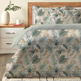 4-Piece Luxury Cotton Comforter Set Queen/King Size High Summer Tropicals