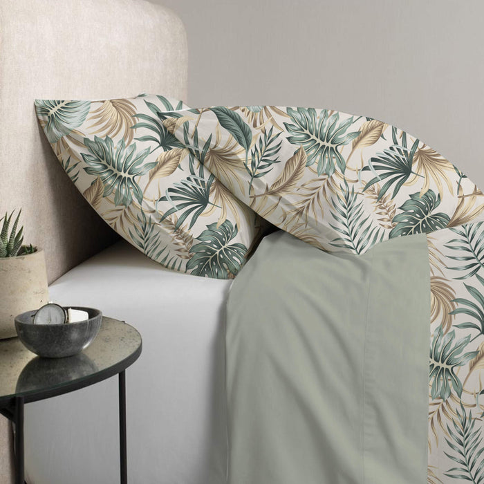 4-Piece Luxury Cotton Comforter Set Queen/King Size High Summer Tropicals