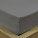 Rest Super Soft King Flat Sheet 240x260cm-Silver - Cotton Home