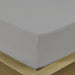 Silver Super soft Fitted sheet 120 x 200 + 25 cm 
