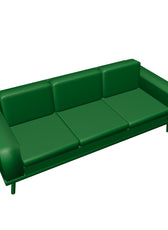Gleason 3-Seater Velvet Sofa - Luxurious Emerald Green Upholstery - L220cm x W85cm x H76cm - Free Delivery & Assembly