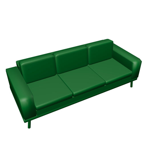 Gleason 3-Seater Velvet Sofa L220cm x W85cm x H76cm - Emerald Green