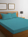 3 Piece Fitted Sheet Set Super Soft Teal Single Size 120x200+25cm with 2 Pillow Case - Cotton Home