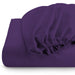 3 Piece Fitted Sheet Set Super Soft Violet Super King Size 200x200+30cm with 2 Pillow Case - Cotton Home