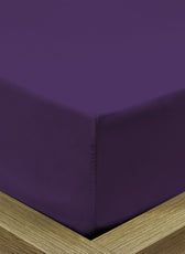 REST 3PCS SET DOUBLE FITTED SHEET SUPER SOFT-DK PURPLE - Cotton Home