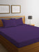 3 Piece Fitted Sheet Set Super Soft Violet King Size 180x200+30cm with 2 Pillow Case - Cotton Home