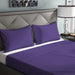 3 Piece Flat Sheet Set Super Soft Violet Single Size 160x220 with 2 Pillow Case - Cotton Home