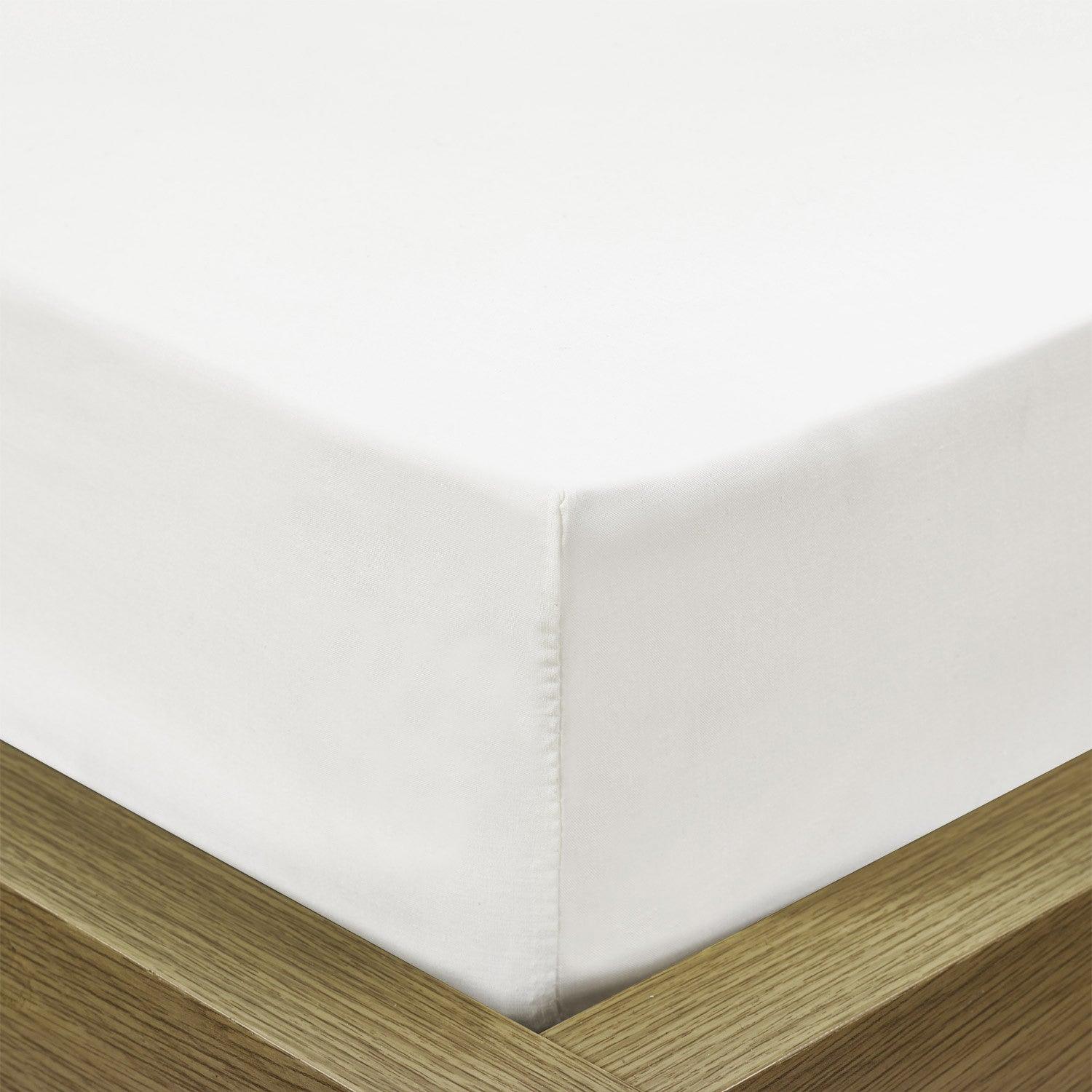 Rest Super soft Fitted sheet 160 X 200 + 30 CM-White - Cotton Home