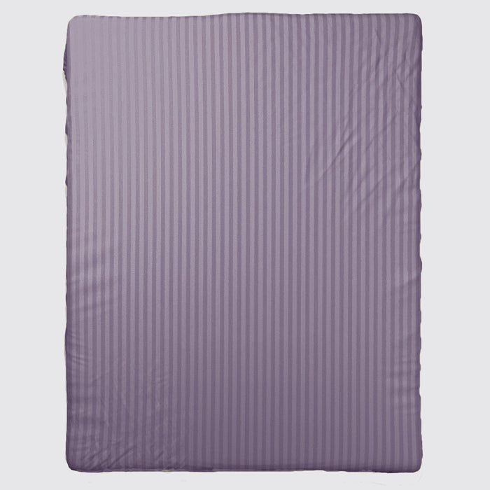 6-Piece Duvet Cover 100% Cotton  (1 Duvet Cover + 1 Fitted Sheet + 4 Pillow Cases) Twin  160x220cm Purple - Cotton Home