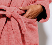 Bathrobe With Pockets Terry  - Peach - Cotton Home