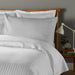 6-Piece Duvet Cover 100% Cotton   (1 Duvet Cover + 1 Fitted Sheet + 4 Pillow Cases) King 240x260cm - White Stripe