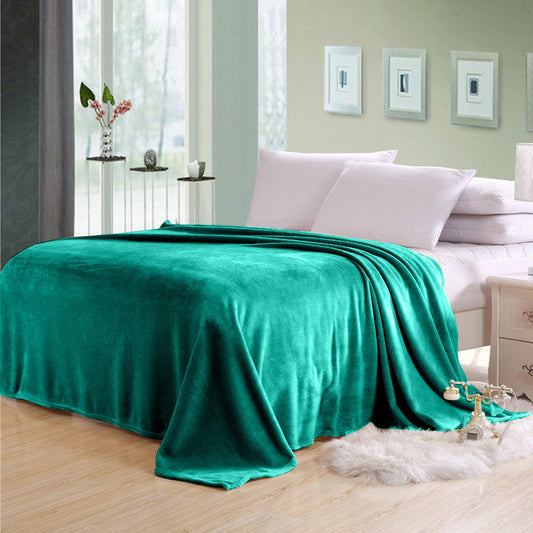 High Quality Green Double Size Blanket 220x240cm Soft Flannel Blanket Suitable for All Seasons it is Warm Throw Blanket for Bedroom, Couch Sofa, Living Room, Fashion Sofa Bedding, Car, Sofa Recliner
