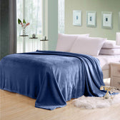 High Quality Navy Blue Single Size Blanket 160x220cm Soft Flannel Blanket Suitable for All Seasons it is Warm Throw Blanket for Bedroom, Couch Sofa, Living Room, Fashion Sofa Bedding, Car, Sofa Recliner