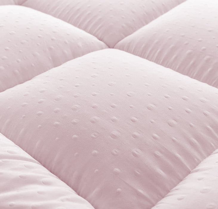 Bubble Mattress Topper 180x 200 + 5  - Pink - Cotton Home