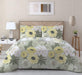 100% Cotton 3-Piece Willow Printed Comforter Set Queen/King Size - Light Yellow
