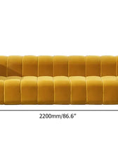 Yawalrack Modern Velvet Upholstered Sofa 3-Seater Sofa Luxury Sofa - Cottonhome.ae
