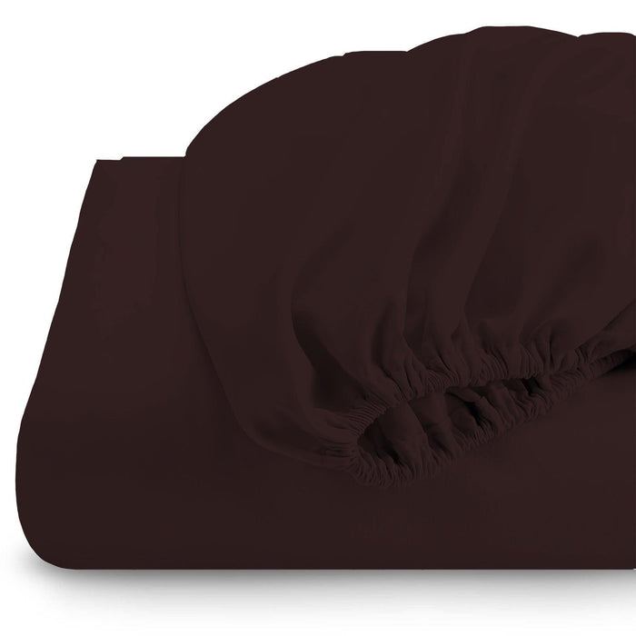 Rest Super soft Fitted sheet 180 X 200 + 30 CM-Brown - Cotton Home