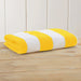 Oversized 100% Cotton Striped Pool Towel - Yellow