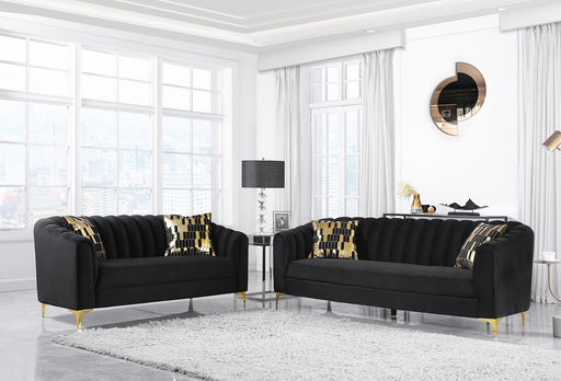 Blacker velvet fabric glam sofa with golden legs - Cottonhome.ae