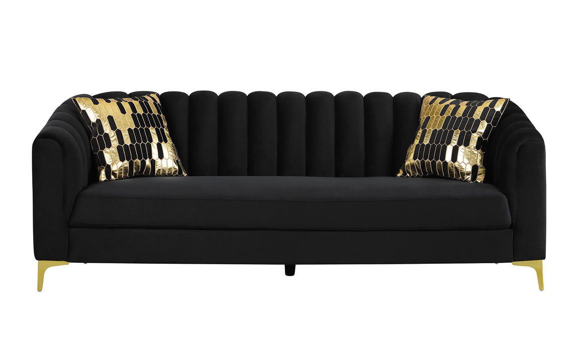 Blacker velvet fabric glam sofa with golden legs - Cottonhome.ae