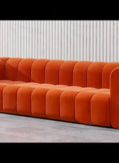 Yawalrack Modern Velvet Upholstered Sofa 3-Seater Sofa Luxury Sofa