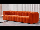 Yawalrack Modern Velvet Upholstered Sofa 3-Seater Sofa Luxury Sofa