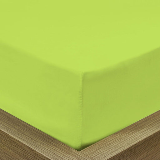 Rest Super soft Fitted sheet 160 X 200 + 30 CM-Lime - Cotton Home