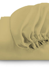 REST 3PCS SET DOUBLE FITTED SHEET SUPER SOFT-MUSTARD - Cotton Home