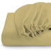 Rest Super soft Fitted sheet 160 X 200 + 30 CM-Mustard - Cotton Home