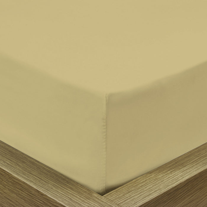 Rest Super Soft Queen Flat Sheet 220x240cm-Mustard - Cotton Home