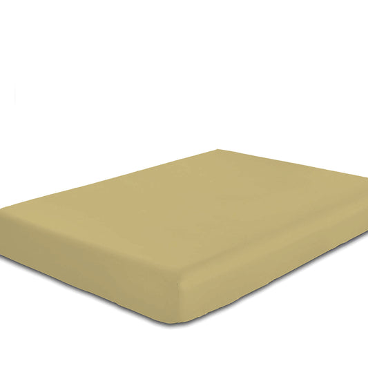 Rest Super Soft King Flat Sheet 240x260cm-Mustard - Cotton Home