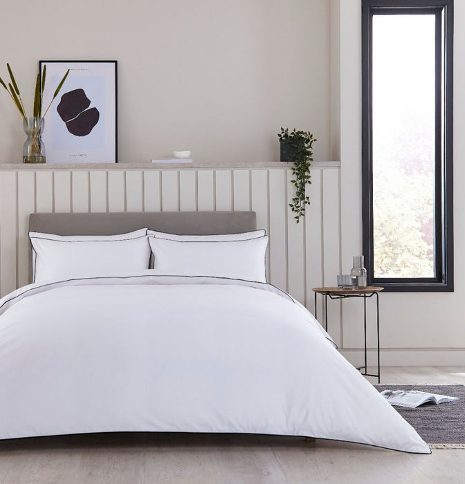 Pair of Cloud Pillows Standard White/Black - Cotton Home