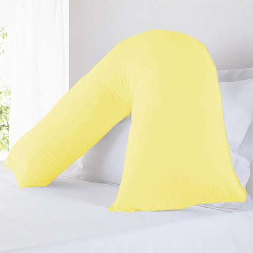 V Shape Pillow Cover - Standard Size - Yellow