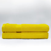 Premium Yellow Pack of 2 600gsm High Quality Cotton Bath Towel 70x140cm