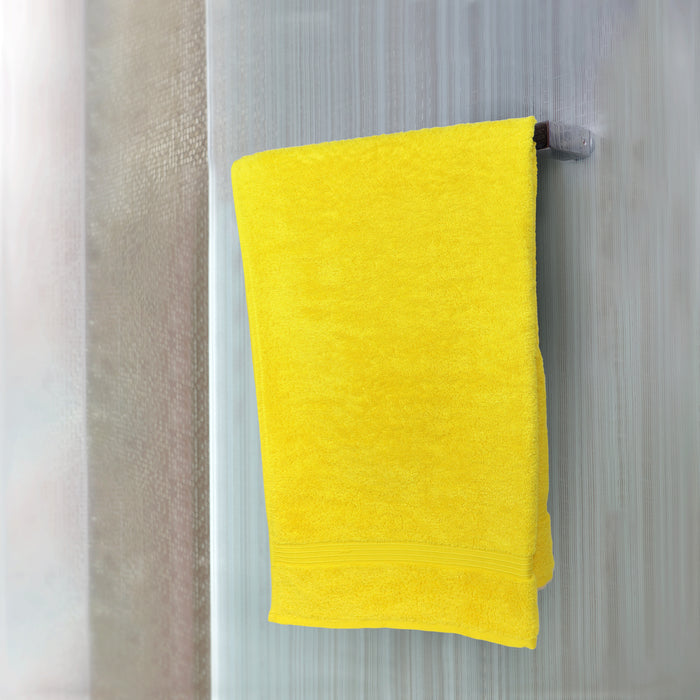 Premium Yellow Pack of 2 600gsm High Quality Cotton Bath Towel 70x140cm